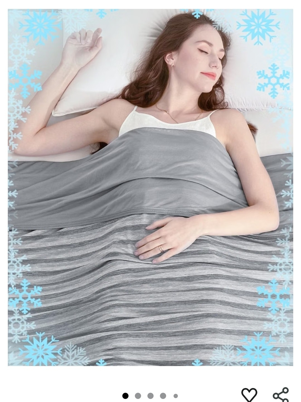 Light Gray Cooling Sleep Blanket- Women